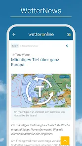 Wetter Online mit RegenRadar