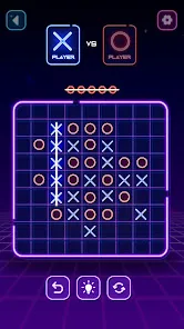 Tic Tac Toe Glow: 2 Player XO