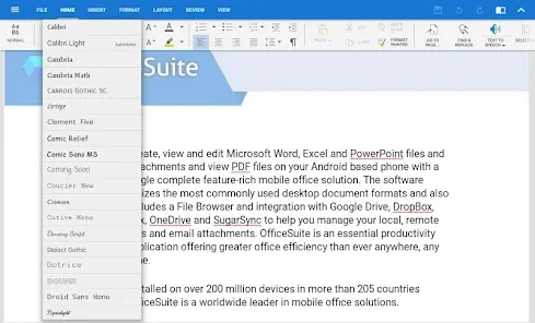 OfficeSuite Font Pack