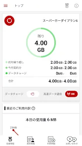 楽天モバイル SIMアプリ データ通信利用量がわかりやすい！