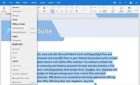 OfficeSuite Font Pack