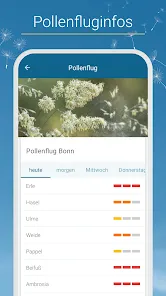 Wetter Online mit Polleninfos