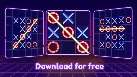 Tic Tac Toe Glow: 2 Player XO