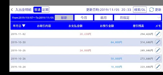 しんきん通帳（信用金庫）