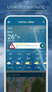 Wetter Online mit Polleninfos