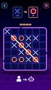 Tic Tac Toe Glow: 2 Player XO