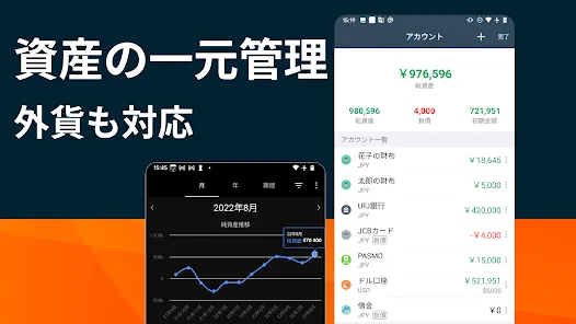 毎日家計簿 - 予算外貨複数帳簿対応する簡単人気家計簿アプリ