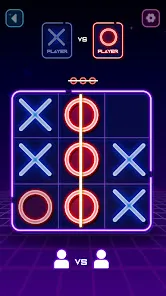 Tic Tac Toe Glow: 2 Player XO