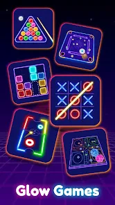 Tic Tac Toe Glow: 2 Player XO